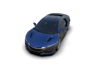 mavi modern araba siyah arka planda 3D görüntüleme