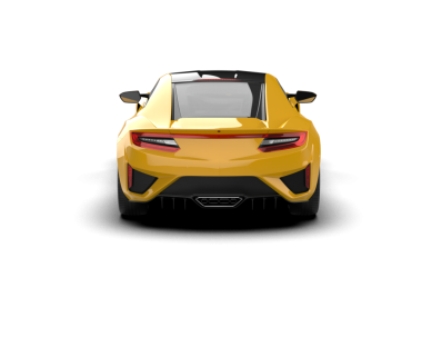 modern lüks sarı araba - yan görünüm