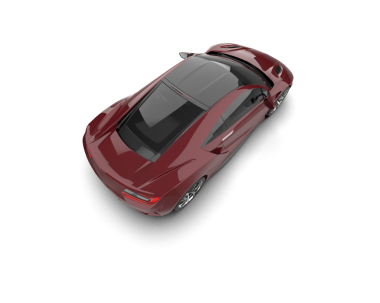 Araba siyah arka planda izole edilmiş. 3d illüstrasyon.