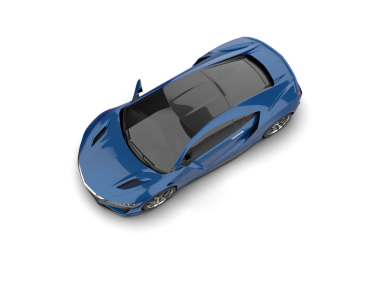 Modern elektrikli araba beyazda izole edilmiş. 3d oluşturma