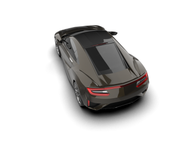 Modern araba arka planda izole edilmiş. 3D görüntüleme - illüstrasyon