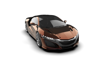 beyaz arka planda modern araba