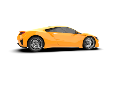 turuncu modern spor araba beyaz arka planda izole