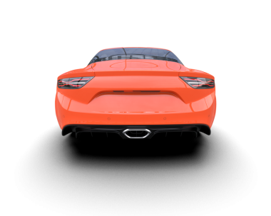 Beyaz arka planda bir araba. 3 Boyutlu Hazırlama