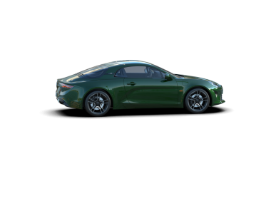 Koyu arka planda, gölgesi olan yeşil bir arabanın 3 boyutlu görüntüsü.