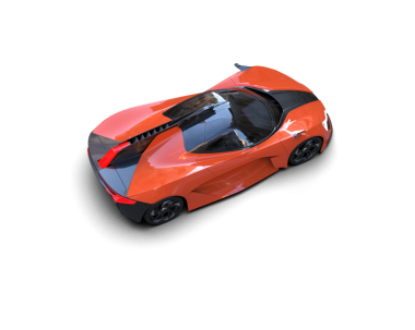 modern spor araba siyah arka planda izole edilmiş.