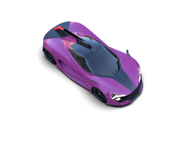 Stüdyo ortamında daha az genel bir konsept arabanın 3 boyutlu çizimi