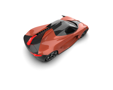 Beyaz arka planda modern bir araba. 3d illüstrasyon