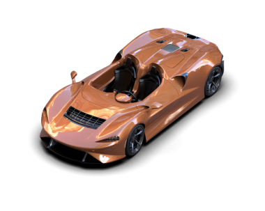 Daha az genel bir konsept arabanın 3 boyutlu çizimi