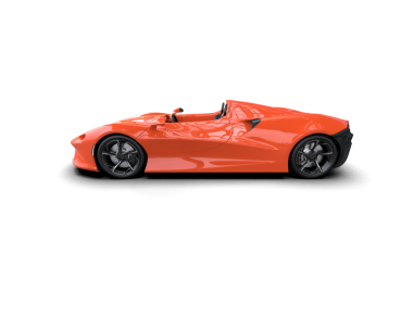 Kırmızı spor araba beyaz arka planda izole edildi. 3d illüstrasyon - resim