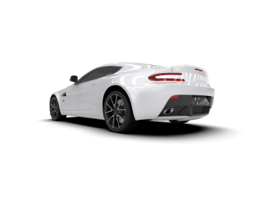 Beyaz arka planda izole edilmiş modern lüks spor araba.