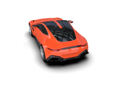 Modern araba arka planda izole edilmiş. 3D görüntüleme - illüstrasyon