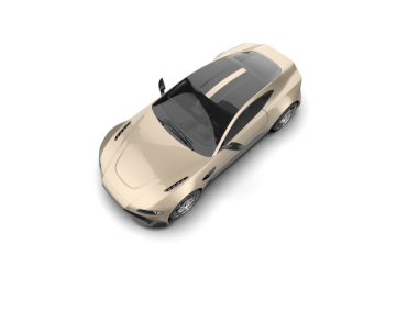 Modern araba beyaz arka planda izole edilmiş. 3D oluşturuldu