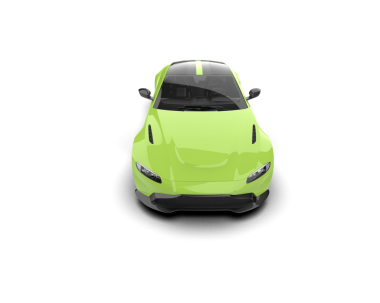 elektrik yeşili modern araba