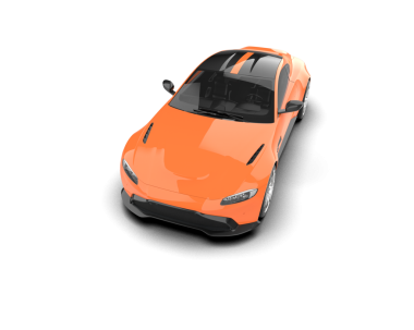 Gri arkaplandaki araba 3 boyutlu görüntüleme