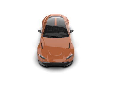 modern turuncu araba beyaz arka planda izole edilmiş. 3 boyutlu.