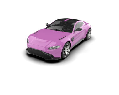 beyaz arka planda pembe modern araba