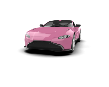 beyaz arka planda modern pembe araba