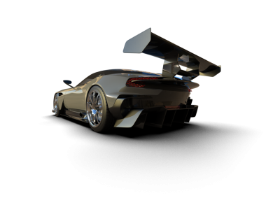 Modern spor araba beyaz üzerine