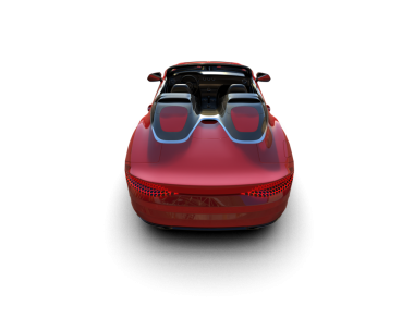 kırmızı spor araba koyu arkaplanda izole