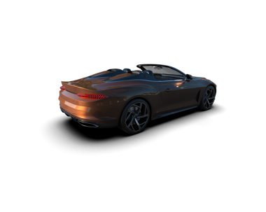 Stüdyo ortamında daha az modern bir konsept arabanın 3 boyutlu çizimi