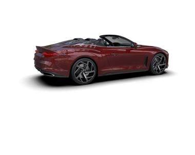 Kırmızı spor araba. 3 boyutlu resimleme beyaz bir resimde izole edildi.