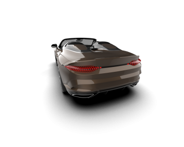 beyaz arkaplanda izole edilmiş araba 3 boyutlu görüntüleme