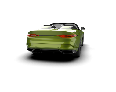 beyaz arkaplanda gerçekçi bir araba.