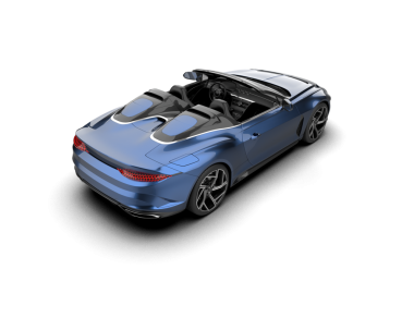 Stüdyo ortamında daha az genel bir konsept arabanın 3 boyutlu çizimi