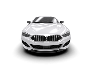 Gri arka planda lüks bir araba. 3d oluşturma