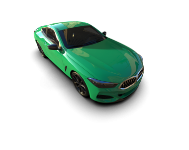 Beyaz arka planda modern bir araba. 3 boyutlu model.