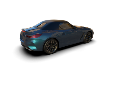 Modern araba arka planda izole edilmiş. 3D görüntüleme - illüstrasyon