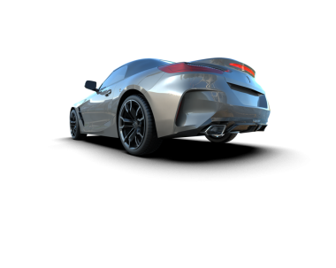 Lüks spor araba. beyaz arkaplanda izole