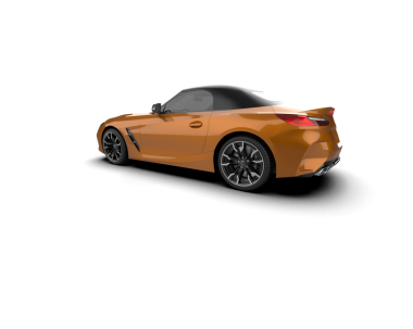 Beyaz arka planda modern turuncu spor araba, vektör