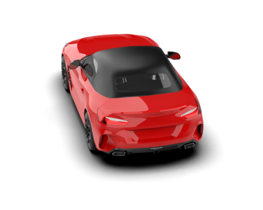 modern kırmızı araba - 3D görüntüleme