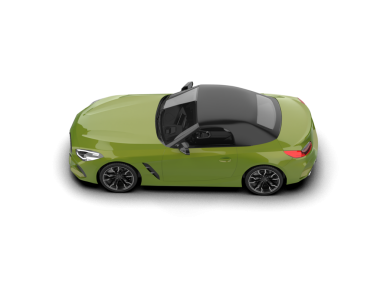 Modern araba vektör çizimi. Yan görünüş. yeşil renkli araba.
