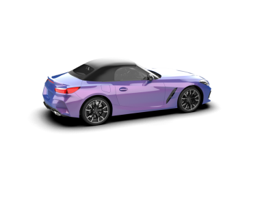 Beyaz arka planda mor lüks araba, vektör, illüstrasyon