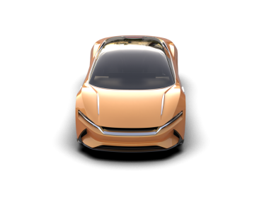 beyaz arkaplanda modern araba