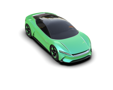 Stüdyoda daha az genel bir konsept arabanın 3 boyutlu çizimi