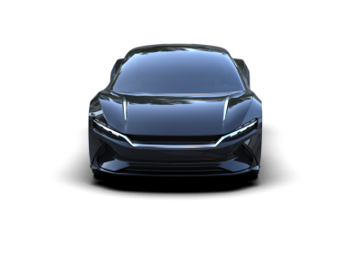 Modern araba siyah arka planda 3 boyutlu görüntüde izole edilmiş. 3d illüstrasyon.