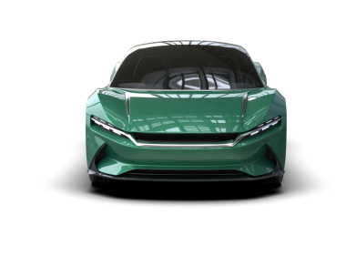 Modern araba arka planda izole edilmiş. 3D görüntüleme - illüstrasyon