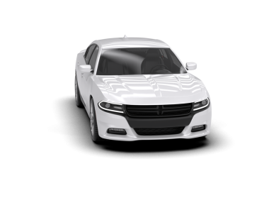 Beyaz arka planda beyaz, modern bir cip arabası. 3d oluşturma