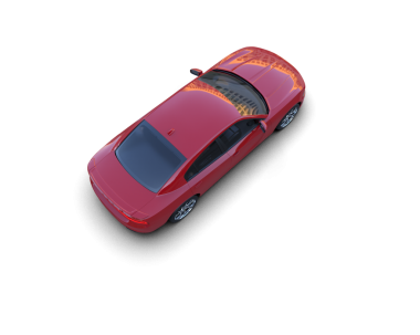 Siyah arkaplanda kırmızı araba