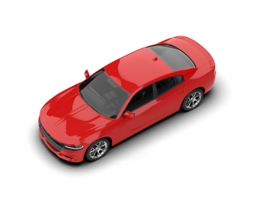 Beyaz arka planda kırmızı araba