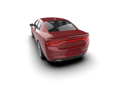 modern kırmızı renkli elektrikli araba.
