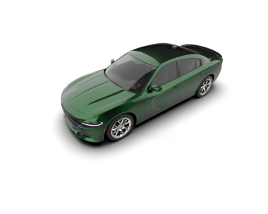 yeşil modern araba. 3d oluşturma.