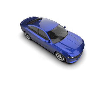 modern araba mavi arka planda izole edilmiş.