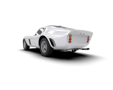 Beyaz arkaplanda izole edilmiş antika eski araba