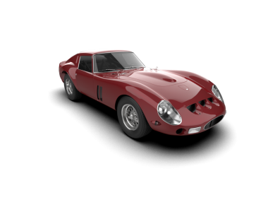 Klasik spor araba. 3d oluşturma