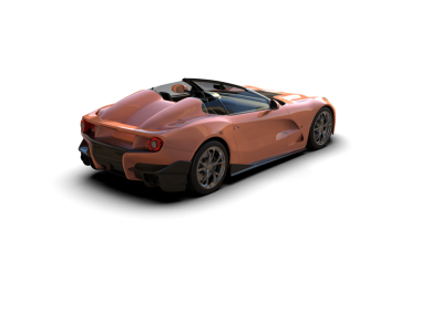 Kırmızı spor araba. yüksek çözünürlüklü 3d görüntüleyici